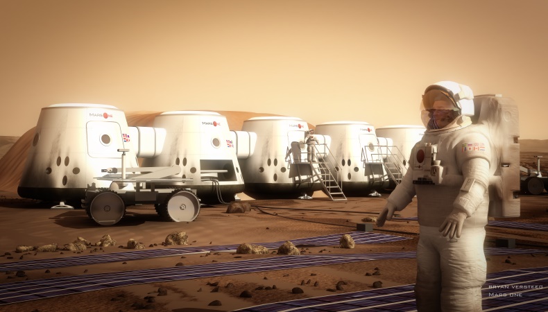 Big-Brother im Weltall: In Containern können die Mars-Bewohner auch ohne Raumanzug überleben.